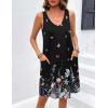 imageEkouaer Womens Nightgown Sleeveless Nightshirt V Neck Chemise Soft Print Night Dress Sleepwear with PocketsFloral Butterfly