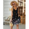 imageEkouaer Womens Nightgown Sleeveless Nightshirt V Neck Chemise Soft Print Night Dress Sleepwear with PocketsFloral Butterfly