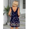 imageEkouaer Womens Nightgown Sleeveless Nightshirt V Neck Chemise Soft Print Night Dress Sleepwear with PocketsNavy With Butterfly