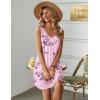 imageEkouaer Womens Nightgown Sleeveless Nightshirt V Neck Chemise Soft Print Night Dress Sleepwear with PocketsPink With Flower