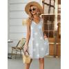 imageEkouaer Womens Nightgown Sleeveless Nightshirt V Neck Chemise Soft Print Night Dress Sleepwear with PocketsStar