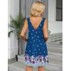 imageEkouaer Womens Nightgown Sleeveless Nightshirt V Neck Chemise Soft Print Night Dress Sleepwear with PocketsTeal Floral Paisley