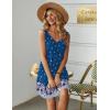 imageEkouaer Womens Nightgown Sleeveless Nightshirt V Neck Chemise Soft Print Night Dress Sleepwear with PocketsTeal Floral Paisley