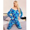 imageEkouaer Womens Pajama Sets V Neck Loungewear Long Sleeve Pj Sets 2 Piece Lounge Sets for Women Soft Sleepwear for All SeasonsArt Flowers