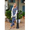 imageEkouaer Womens Pajama Sets V Neck Loungewear Long Sleeve Pj Sets 2 Piece Lounge Sets for Women Soft Sleepwear for All SeasonsBlue Cats