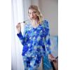 imageEkouaer Womens Pajama Sets V Neck Loungewear Long Sleeve Pj Sets 2 Piece Lounge Sets for Women Soft Sleepwear for All SeasonsBlue Stars Tie Dye