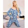 imageEkouaer Womens Pajama Sets V Neck Loungewear Long Sleeve Pj Sets 2 Piece Lounge Sets for Women Soft Sleepwear for All SeasonsCashew Flower