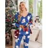 imageEkouaer Womens Pajama Sets V Neck Loungewear Long Sleeve Pj Sets 2 Piece Lounge Sets for Women Soft Sleepwear for All SeasonsChristmas Polar Bearroyal Blue