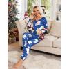 imageEkouaer Womens Pajama Sets V Neck Loungewear Long Sleeve Pj Sets 2 Piece Lounge Sets for Women Soft Sleepwear for All SeasonsChristmas Polar Bearroyal Blue