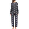 imageEkouaer Womens Pajama Sets V Neck Loungewear Long Sleeve Pj Sets 2 Piece Lounge Sets for Women Soft Sleepwear for All SeasonsDark Gray Stars
