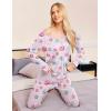 imageEkouaer Womens Pajama Sets V Neck Loungewear Long Sleeve Pj Sets 2 Piece Lounge Sets for Women Soft Sleepwear for All SeasonsDonut