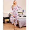 imageEkouaer Womens Pajama Sets V Neck Loungewear Long Sleeve Pj Sets 2 Piece Lounge Sets for Women Soft Sleepwear for All SeasonsDonut