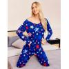 imageEkouaer Womens Pajama Sets V Neck Loungewear Long Sleeve Pj Sets 2 Piece Lounge Sets for Women Soft Sleepwear for All SeasonsFivepointed Star