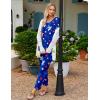 imageEkouaer Womens Pajama Sets V Neck Loungewear Long Sleeve Pj Sets 2 Piece Lounge Sets for Women Soft Sleepwear for All SeasonsFivepointed Star