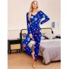 imageEkouaer Womens Pajama Sets V Neck Loungewear Long Sleeve Pj Sets 2 Piece Lounge Sets for Women Soft Sleepwear for All SeasonsFivepointed Star