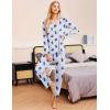 imageEkouaer Womens Pajama Sets V Neck Loungewear Long Sleeve Pj Sets 2 Piece Lounge Sets for Women Soft Sleepwear for All SeasonsLittle Dinosaur