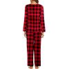 imageEkouaer Womens Pajama Sets V Neck Loungewear Long Sleeve Pj Sets 2 Piece Lounge Sets for Women Soft Sleepwear for All SeasonsMedium Chessboardblack and Red