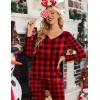 imageEkouaer Womens Pajama Sets V Neck Loungewear Long Sleeve Pj Sets 2 Piece Lounge Sets for Women Soft Sleepwear for All SeasonsMedium Chessboardblack and Red