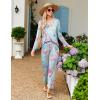 imageEkouaer Womens Pajama Sets V Neck Loungewear Long Sleeve Pj Sets 2 Piece Lounge Sets for Women Soft Sleepwear for All SeasonsMermaid