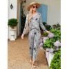 imageEkouaer Womens Pajama Sets V Neck Loungewear Long Sleeve Pj Sets 2 Piece Lounge Sets for Women Soft Sleepwear for All SeasonsOwl Pattern