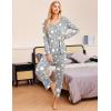 imageEkouaer Womens Pajama Sets V Neck Loungewear Long Sleeve Pj Sets 2 Piece Lounge Sets for Women Soft Sleepwear for All SeasonsPentagram