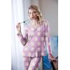 imageEkouaer Womens Pajama Sets V Neck Loungewear Long Sleeve Pj Sets 2 Piece Lounge Sets for Women Soft Sleepwear for All SeasonsPurple Daisy Flowers