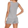 imageEkouaer Womens Sleeveless Pajamas Set Casual Sleepwear Soft Pj Sets Tank Top and Shorts 2 Piece Loungewear for Summer SXXLLight Grey