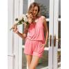 imageEkouaer Womens Sleeveless Pajamas Set Casual Sleepwear Soft Pj Sets Tank Top and Shorts 2 Piece Loungewear for Summer SXXLPink