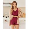 imageEkouaer Womens Sleeveless Pajamas Set Casual Sleepwear Soft Pj Sets Tank Top and Shorts 2 Piece Loungewear for Summer SXXLWine Red