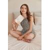 imageEkouaer 2 Pack Womens Pajama Set Print Sleepwear Tank Tops and Ruffled Shorts with Pockets Soft Loungewear Sets OutfitsBrown Leopard