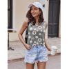 imageEkouaer 2 Pack Womens Pajama Set Print Sleepwear Tank Tops and Ruffled Shorts with Pockets Soft Loungewear Sets OutfitsGray Daisy