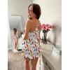 imageEkouaer Satin Pajama Set for Women Silk Pjs for Women Set Camisole Top and Shorts with Ruffle SleepwearWhite Cups