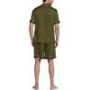 imageEkouaer Silk Satin Matching Pajamas Sets Couple Button Down Nightwear Women ampamp Men Short Sleeve Sleepwear 2 Pieces LoungewearArmy Green