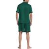 imageEkouaer Silk Satin Matching Pajamas Sets Couple Button Down Nightwear Women ampamp Men Short Sleeve Sleepwear 2 Pieces LoungewearDark Green