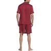 imageEkouaer Silk Satin Matching Pajamas Sets Couple Button Down Nightwear Women ampamp Men Short Sleeve Sleepwear 2 Pieces LoungewearWine Red