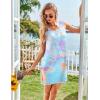 imageEkouaer Tank Nightgowns for Women Sleeveless Night gowns Button down Sleep Shirts Soft Sleep Dress Ladies ChemiseBlue Tie Dye