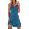 imageEkouaer Tank Nightgowns for Women Sleeveless Night gowns Button down Sleep Shirts Soft Sleep Dress Ladies ChemiseDog Footprints