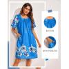 imageEkouaer Moo Moos for Women Button House Dresses for Women with Pocket Mumu S3XLBlue