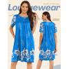 imageEkouaer Moo Moos for Women Button House Dresses for Women with Pocket Mumu S3XLBlue