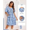 imageEkouaer Moo Moos for Women Button House Dresses for Women with Pocket Mumu S3XLBlue Boho