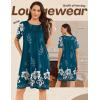 imageEkouaer Moo Moos for Women Button House Dresses for Women with Pocket Mumu S3XLBlue Green Flower