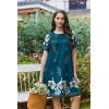imageEkouaer Moo Moos for Women Button House Dresses for Women with Pocket Mumu S3XLBlue Green Flower