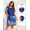 imageEkouaer Moo Moos for Women Button House Dresses for Women with Pocket Mumu S3XLBlue Mandala