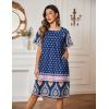 imageEkouaer Moo Moos for Women Button House Dresses for Women with Pocket Mumu S3XLNavy Boho