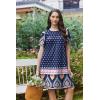 imageEkouaer Moo Moos for Women Button House Dresses for Women with Pocket Mumu S3XLNavy Boho