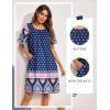 imageEkouaer Moo Moos for Women Button House Dresses for Women with Pocket Mumu S3XLNavy Boho