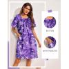 imageEkouaer Moo Moos for Women Button House Dresses for Women with Pocket Mumu S3XLPurple Flower