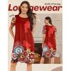 imageEkouaer Moo Moos for Women Button House Dresses for Women with Pocket Mumu S3XLRed Mandala