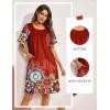 imageEkouaer Moo Moos for Women Button House Dresses for Women with Pocket Mumu S3XLRed Mandala
