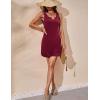 imageEkouaer Nightgowns for Women 2 Pack Tank Night Gown Sleeveless Sleep Shirt V Neck Chemise Soft Night Shirt Ladies Sleep DressBlackWine Red